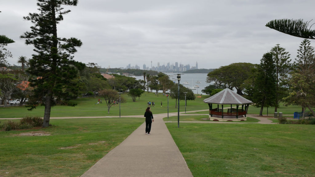 Watsons Bay. Blick auf Sydneys Skyline