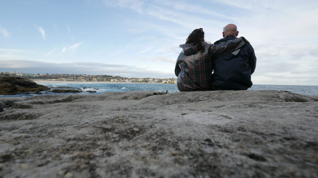 Wir blicken auf Bondi Beach