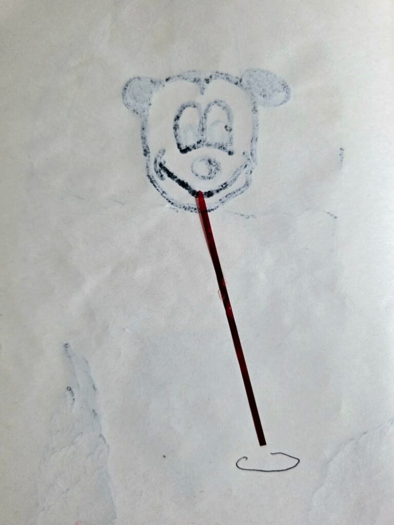 Micky Maus Collage, Skizze von Eva Vones, Türkei.