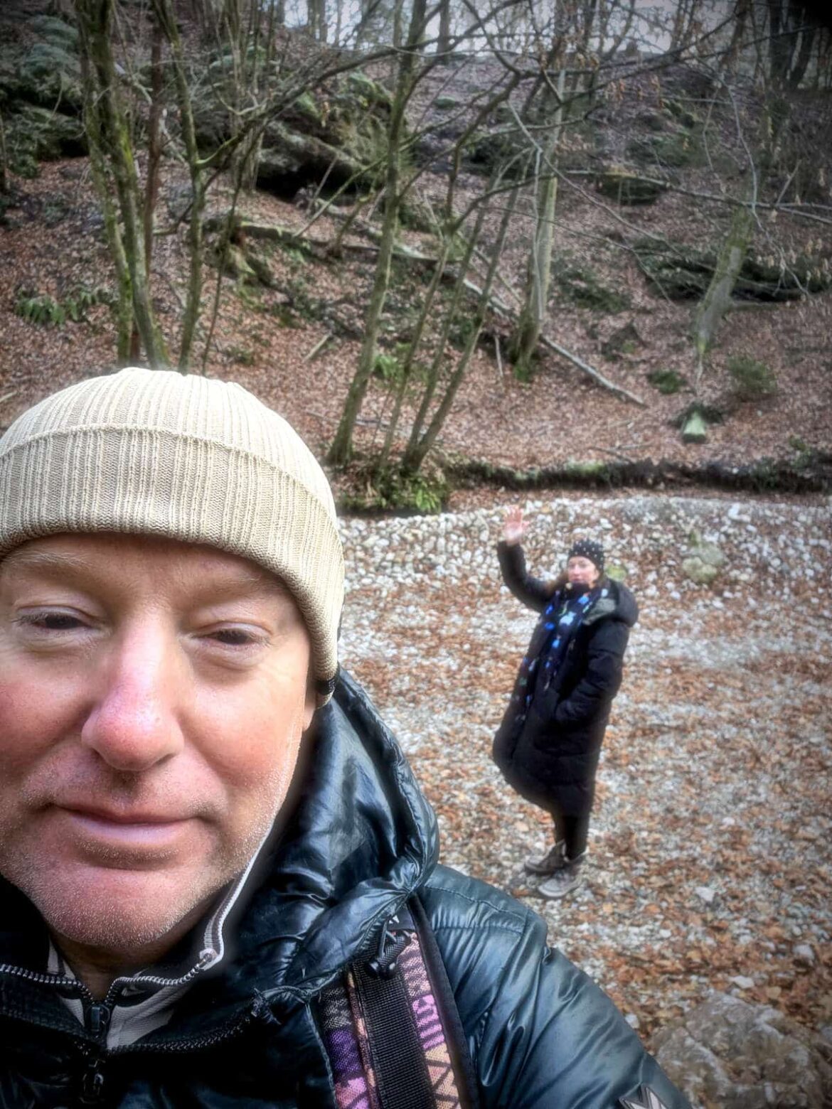 Nicolas Mikulas und Nicole Schwarzbier im trockenen Maibachl, Warmbad Villach